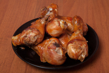 Fried chicken legs. Prepare yourself in soy sauce with spices.