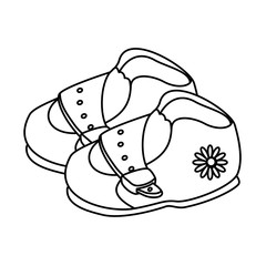 cute shoes baby icon
