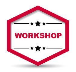 red vector banner workshop