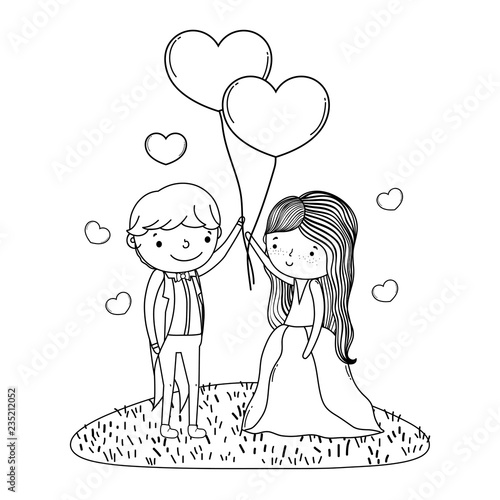 Beautiful Black And White Cartoon Couple Wallpaper - motivational quotes