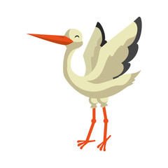 cute stork baby shower card