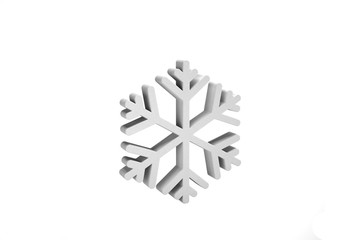 Silver Snowflake - 3D Render Illustration