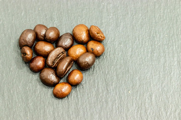 The heart of coffee beans
