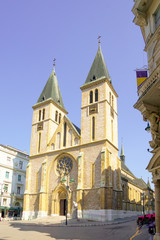 Fototapeta na wymiar Sacred Heart Cathedral, Sarajevo