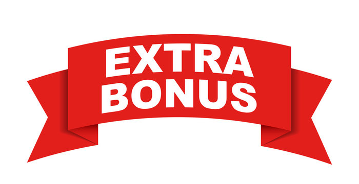 red vector banner extra bonus