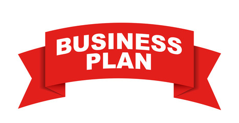 red vector banner business plan