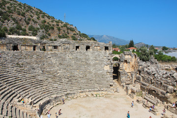 Ancient Greek-Roman amphitheatre in Myra, old name - Demre, Turkey