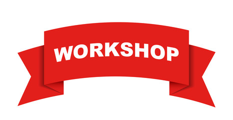 red vector banner workshop