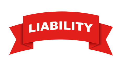 red vector banner liability