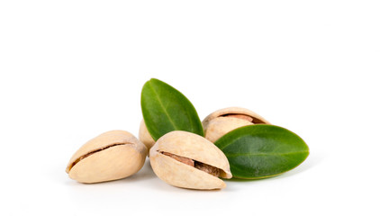 Pistachios stack isolated on a white background