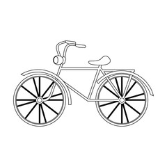 Fototapeta premium Vintage bike isolated in black and white