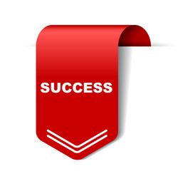 red vector banner success