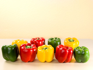 mélange de poivrons tricolore 