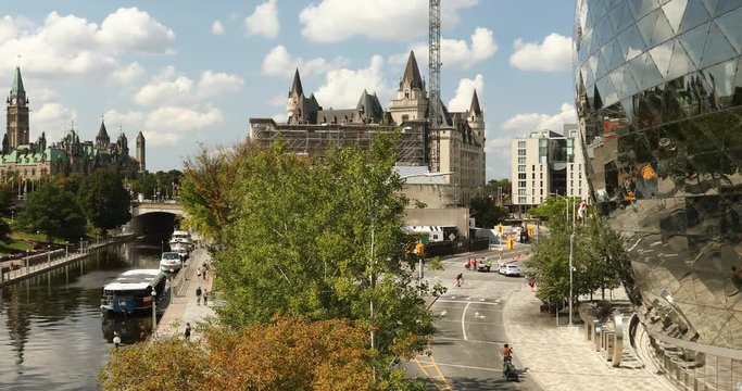 Rideau Canal by Parliament Hill in Ottawa Ontario Canada