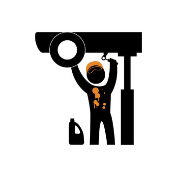 Worker Mechanic Silhouette Avatar