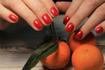 glamorous red manicure