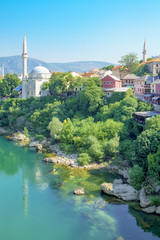 Fototapeta na wymiar Mosques and minarets, Mostar