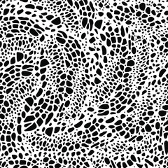 Seamless abstract picture from various figures on a beige background