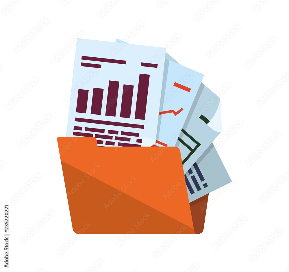 Poster folder with documents data