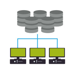 computers network with data disks