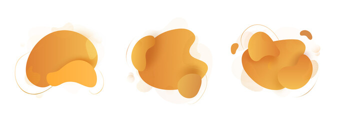 Liquid color abstract shapes. Modern gradient for your design project, banner, logo, flyer, presentation, social post etc. Colorful geometric background. Fluid shapes composition.