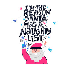 Christmas greeting card hand drawn lettering