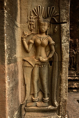 View of Angkor Wat at sunrise, Archaeological Park in Siem Reap, Cambodia UNESCO World Heritage Site