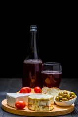 a small cheese board