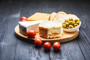 a small cheese board
