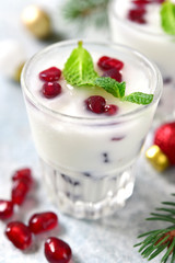 White christmas mojito in a glasses.