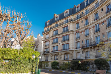 Paris, beautiful villa Montmorency in Auteuil area, luxury buildings
