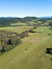 Typical meadows in Bieszczady mountains in Poland