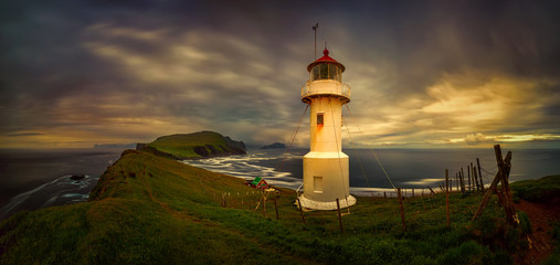 Mykinesholmur lighthouse Panorama