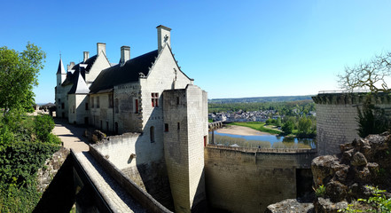 Fototapeta na wymiar Châteaux of Chinon. The medieval town of Chinon is located in the Centre - Loire Valley region of France