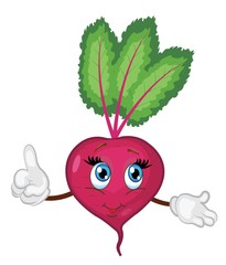 cute beet character cartoon