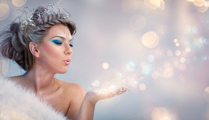 Beautiful winter woman