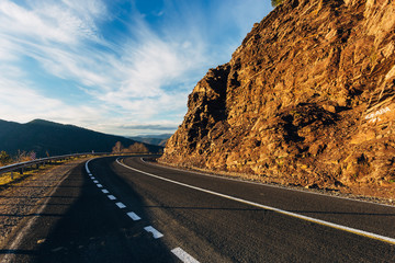 Turning mountain road