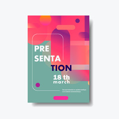 Futuristic design template with abstract gradient overlapping shapes. Vector illustration