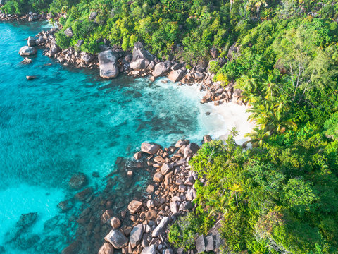 Lonely hidden beach in paradise