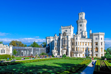 Fototapeta premium Hluboka Castle view from the garden, Czech Republic