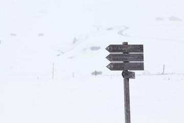 snowy early winter landscape in Alpe di Siusi.  Dolomites,  Italy - winter holidays destination