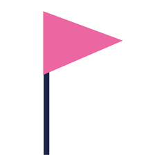 pink flag on white background