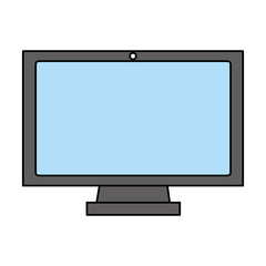 computer monitor on white background