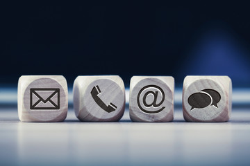 Website Page Contact Us Or Email Marketing Concept