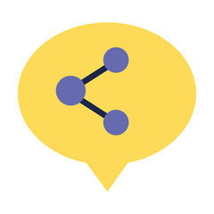 share speech bubble social media