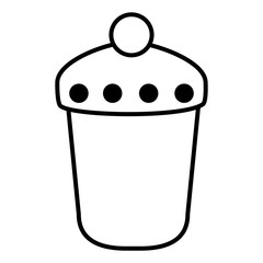 gold cup treasure on white background