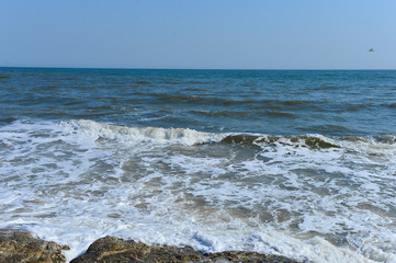 The waves of the sea