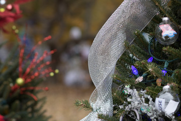 Outdoor Christmas decorations in the park