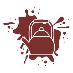 splashed coffee kettle