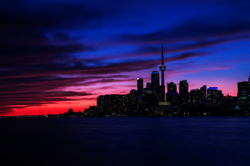 Sunset over downtown Toronto